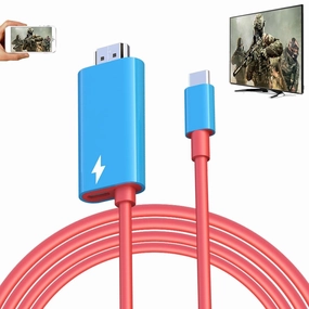 USB C to HDMI Adapter Cable Thunderbolt 3/4 4K MHL Cord w/ 100W PD Fast Charging Port for iMac MacBook Surface Switch Galaxy S22 S21 S20 S10 S9 S8 Note 21 20 10 Android Samsung Phone Dex to Monitor TV
