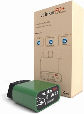 vgate vLinker FD Plus OBD2 Adapter Bluetooth BLE Scanner for FORScan, Work with iPhone, Android, and Windows