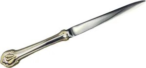 Wallace Napoleon Bee Gold Accent Letter Opener, 9-Inch, Silver
