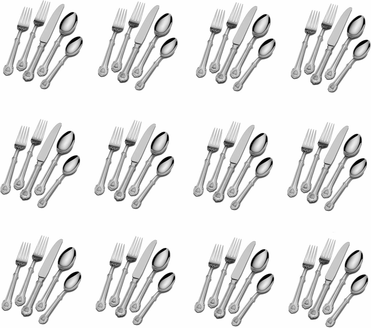 Wallace Napoleon Bee 18/10 Stainless Steel 60pc. Flatware Set (Service for Twelve)