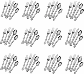 Wallace Napoleon Bee 18/10 Stainless Steel 60pc. Flatware Set (Service for Twelve)