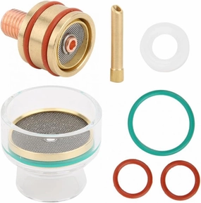 Welding Accessories Gas Lens Glass Cup Welding Torch Kit Argon Arc Tool Accessories for WP-17/18/26 Welders Welding Tig Cup Nozzle Kit Blow Torch (Size : 1.6mm)