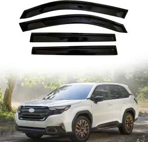 Window Visors Rain Guards Shield for 2025 Subaru Forester, Tape-On Mugen Style, Highly Flexible Window Wind Deflectors Vent Shades for 2025 Forester (4 Pcs)
