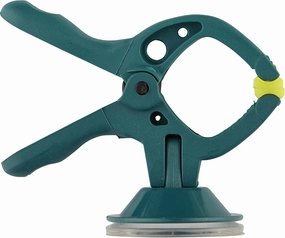 wolfcraft microfix S Mini Spring Clamp with Suction Cup I 3662000 I Can be used in all households, suitable for hobbies, garden, car and leisure (camping)