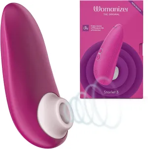 Womanizer Starlet 3 Clitoris Vibrator Sex Toy | Mini Clit Stimulator with 6 Intensity Levels | Vibrating Dildo Adult Sex Toys for Women | Clit Sucker Sexual Pleasure Tool | Personal Massager | Pink