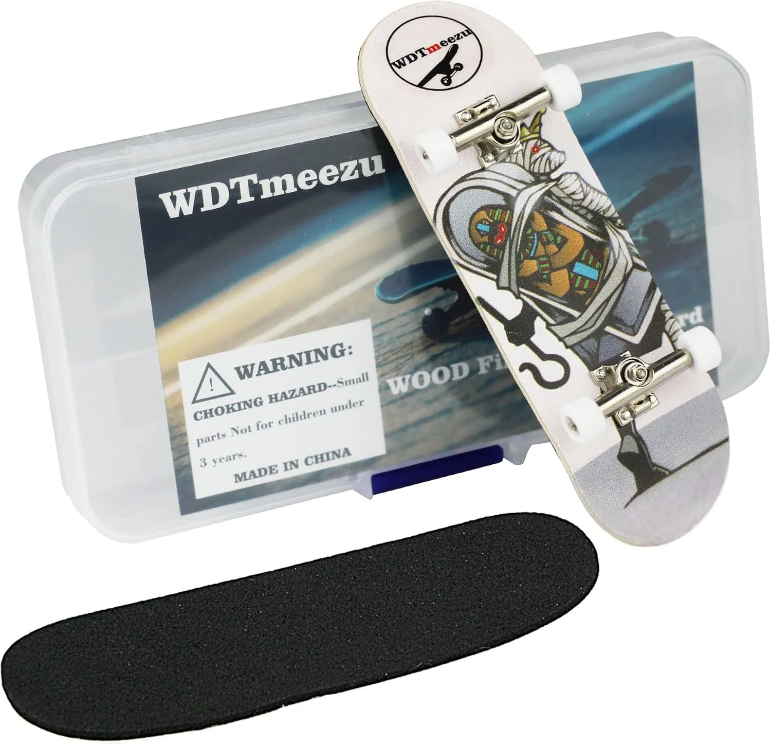 Wood Finger Skateboard Professional Fingerboards Wheels with Bearings Mini Fingerboard Finger Toy for Adults and Kids-30mm Pharaoh