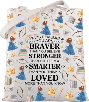 WSNANG Princess Tote Bag Princess Fans Shopping Bag Princess Movie Inspired Gift Fairy Tale Gift