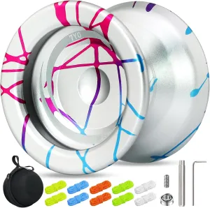 X8 Professional Yoyo for Kids 8-12 Above, Unresponsive Yoyo for Finger Spin Tricks, Metal Responsive Yo-yo for Beginners with 10 Strings, Case, Bearing Kits