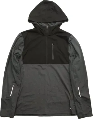 Xersion Mens Lightweight Gray & Black Reflective Hoodie Sweatshirt Jacket
