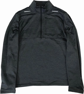 Xersion Mens Dark Gray 1/4 Zip Mock Neck Sweatshirt Jacket Shirt Large