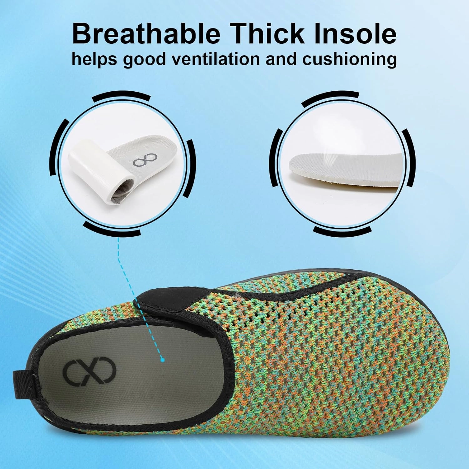 XIHALOOK Water Shoes for Women Men Quick Dry Lightweight Aqua Barefoot for Beach Swim Pool Surf Yoga Sports