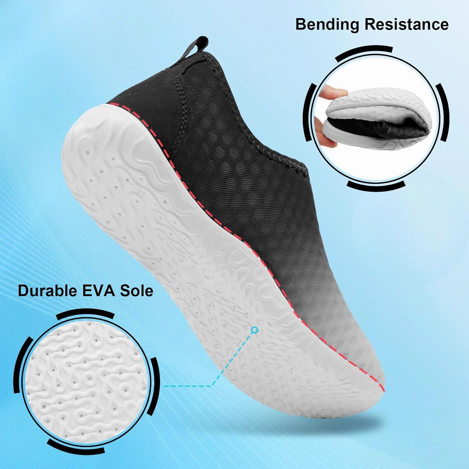 XIHALOOK Water Shoes for Women Men Quick Dry Lightweight Aqua Barefoot for Beach Swim Pool Surf Yoga Sports