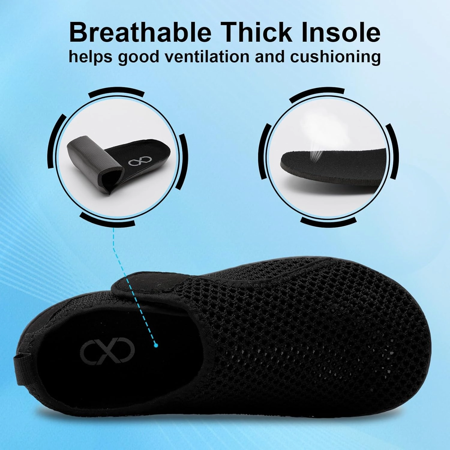 XIHALOOK Water Shoes for Women Men Quick Dry Lightweight Aqua Barefoot for Beach Swim Pool Surf Yoga Sports