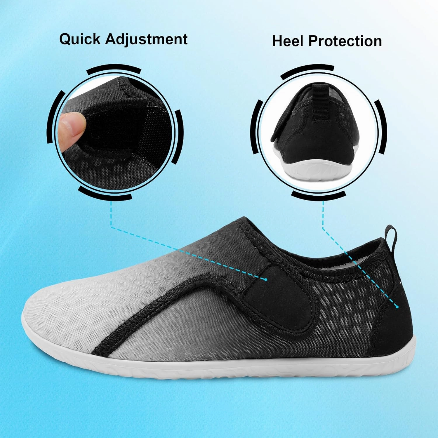 XIHALOOK Water Shoes for Women Men Quick Dry Lightweight Aqua Barefoot for Beach Swim Pool Surf Yoga Sports