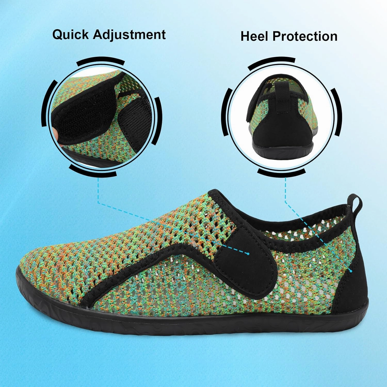 XIHALOOK Water Shoes for Women Men Quick Dry Lightweight Aqua Barefoot for Beach Swim Pool Surf Yoga Sports