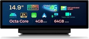 XTRONS 14.9 Inch Android 13 Car Stereo for Audi A6 A7 RS6 RS7 S6 S7 C7 2016-2018 with MIB2 System, 2K IPS Touch Screen 4 64 GB Global 4G Car Radio GPS Navigation Wireless Car Play Android Auto