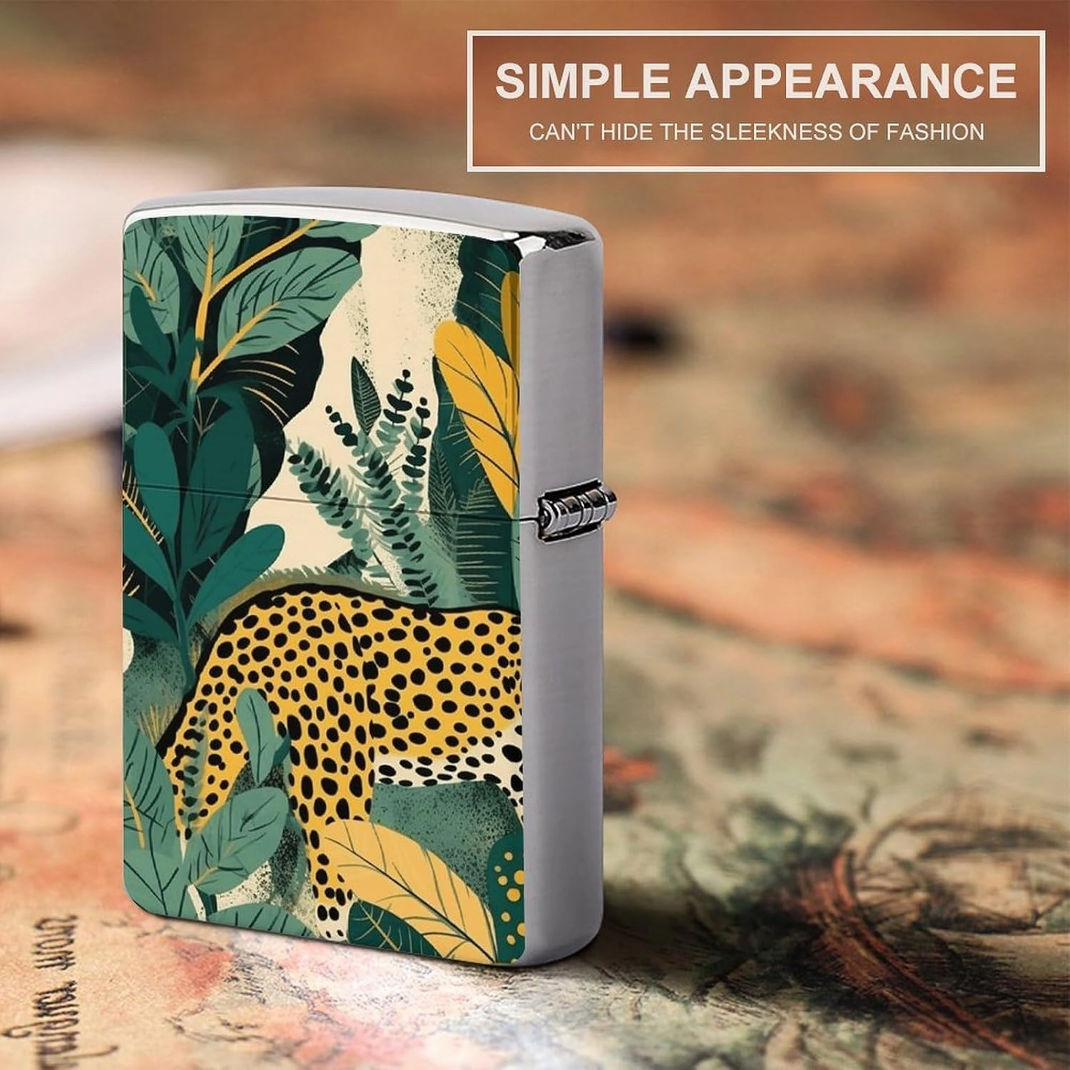 Yellow and Dark Green Lighter Case Waterproof Lighter Sleeve Lighters Protective Cover with Graffiti Design