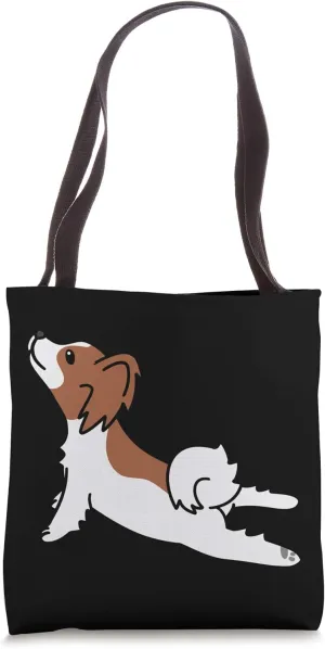 Yoga Papillon Dog Tote Bag