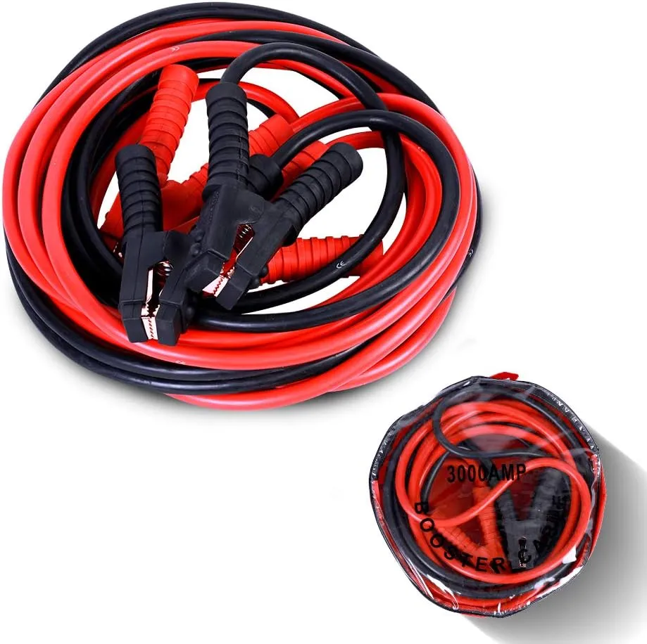 ZESUPER Heavy Duty Booster Jumper Cables Car Cables 3000AMP 1 Guage 20Ft, Emergency Start Line for Car Van Truck with Carry Bag (3000AMP)
